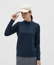 マンシングウェア MUNSINGWEAR ストレッチ毛混モックネック長袖シャツ