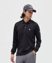 マンシングウェア MUNSINGWEAR 吸汗速乾ロゴジャカード長袖ポロシャツ