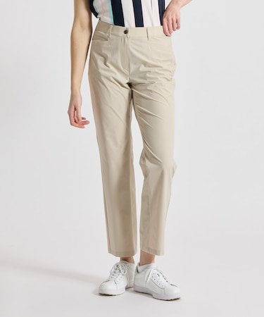 【動くと風が通るウイングスルー】ウエストストレッチ9分丈パンツ