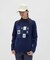 マンシングウェア MUNSINGWEAR ブロッキングジャカードクルーネックセーター