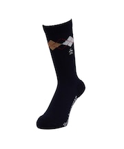 マンシングウェア MUNSINGWEAR クルー丈ウール混アーガイル柄ソックス 【交換・返品不可】