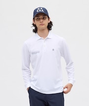 マンシングウェア MUNSINGWEAR 肌面ドライ フィラシス鹿の子 ペンギングラフィックプリント長袖ポロシャツ