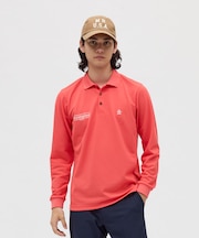 マンシングウェア MUNSINGWEAR 肌面ドライ フィラシス鹿の子 ペンギングラフィックプリント長袖ポロシャツ