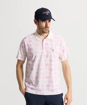 マンシングウェア MUNSINGWEAR Sunscreen NIR ゴルフモチーフプリント半袖ポロシャツ