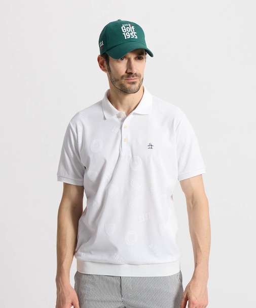 マンシングウェア MUNSINGWEAR 吸汗ロゴジャガード半袖ポロシャツ