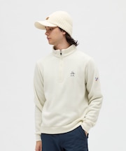 マンシングウェア MUNSINGWEAR 吸湿発熱スタンドカラーハーフジップカットソー