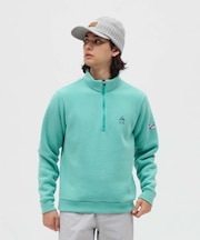 マンシングウェア MUNSINGWEAR 吸湿発熱スタンドカラーハーフジップカットソー