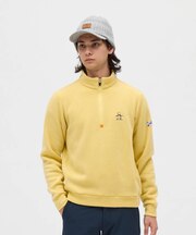 マンシングウェア MUNSINGWEAR 吸湿発熱スタンドカラーハーフジップカットソー