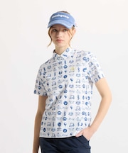 マンシングウェア MUNSINGWEAR Sunscreen NIR ゴルフモチーフプリント半袖ポロシャツ