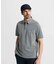 マンシングウェア MUNSINGWEAR シアサッカーストライプ台襟付き半袖ポロシャツ