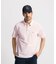 マンシングウェア MUNSINGWEAR シアサッカーストライプ台襟付き半袖ポロシャツ