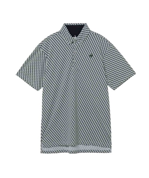 ルコックスポルティフ ゴルフ le coq sportif golf 【Sunscreen NIR】小柄プリント半袖シャツ