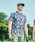 ルコックスポルティフ ゴルフ le coq sportif golf 小柄プリント半袖シャツ