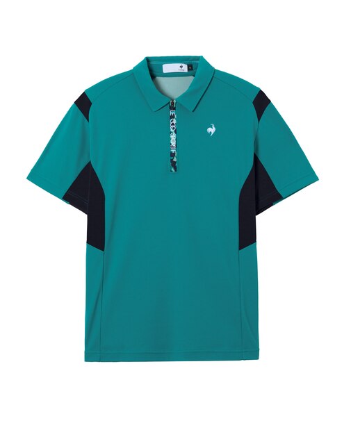 ルコックスポルティフ ゴルフ le coq sportif golf 無地ハーフジップ半袖シャツ
