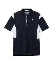 ルコックスポルティフ ゴルフ le coq sportif golf 無地ハーフジップ半袖シャツ