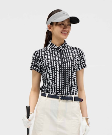 ルコックスポルティフ ゴルフ le coq sportif golf 総柄半袖シャツ