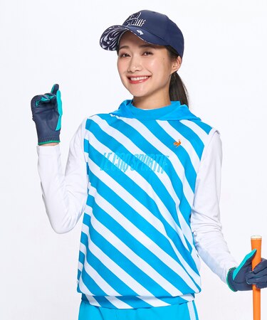 接触冷感 メッシュフーディーノースリーブシャツ