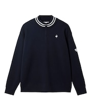 防風ハーフジップセーター