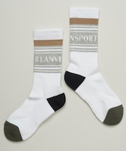 ランバン スポール LANVIN SPORT レギュラー丈ソックス【抗菌防臭／足底パイル／滑り止め】【交換・返品不可】