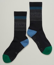ランバン スポール LANVIN SPORT レギュラー丈ソックス【抗菌防臭／足底パイル／滑り止め】【交換・返品不可】