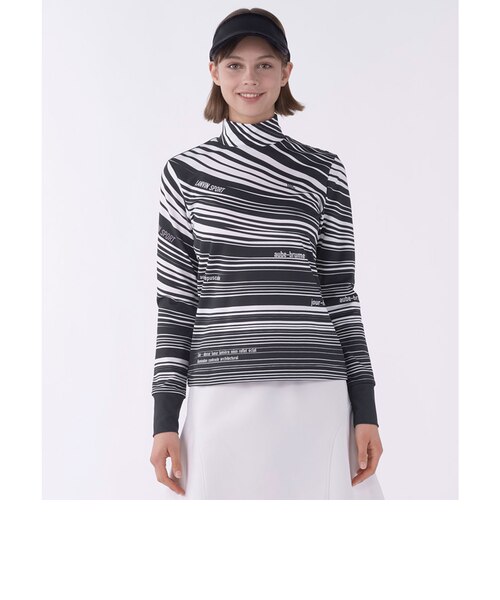 ランバン スポール LANVIN SPORT グラフィカルボーダー長袖シャツ