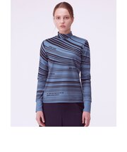 ランバン スポール LANVIN SPORT グラフィカルボーダー長袖シャツ【保温／UV】