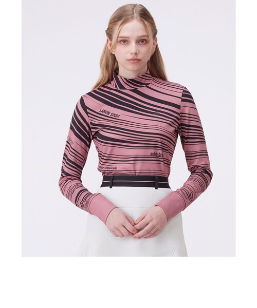 ランバン スポール LANVIN SPORT グラフィカルボーダー長袖シャツ