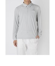 ランバン スポール LANVIN SPORT 変形ヘリンボーンジャカード長袖ポロシャツ【吸汗速乾／UV