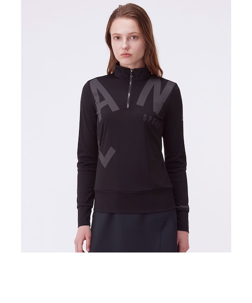 ランバン スポール LANVIN SPORT BIGロゴプリントハーフジップ長袖