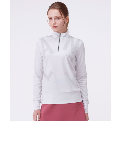 ランバン スポール LANVIN SPORT BIGロゴプリントハーフジップ長袖