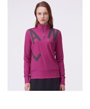 ランバン スポール LANVIN SPORT BIGロゴプリントハーフジップ長袖シャツ【UV／吸汗】