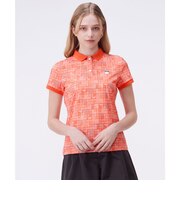 ランバン スポール LANVIN SPORT 総柄プリント半袖ポロシャツ【Sunscreen NIR／UV】