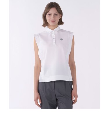 ランバン スポール LANVIN SPORT 異素材MIXノースリーブシャツ【UV】
