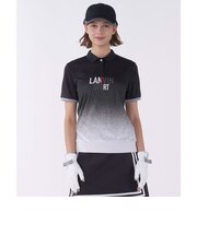 ランバン スポール LANVIN SPORT グラデーションプリント半袖ポロシャツ【Sunscreen NIR／UV】