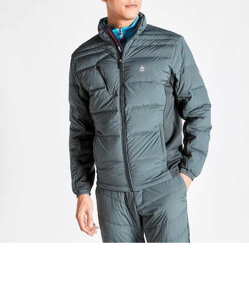 『SEASON COLLECTION』ストレッチウーブンXボンディングニットハイブリッドダウンブルゾン