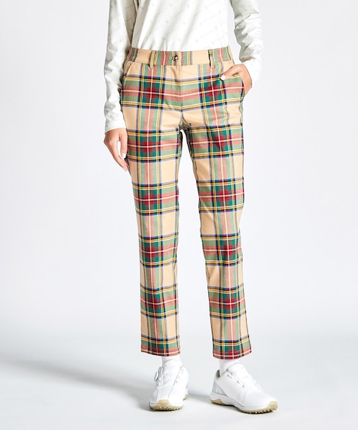 『SEASON COLLECTION』先染めタータンチェックツイルパンツ(9分丈)