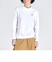 『STANDARD COLLECTION』SUNSCREEN4口ポンチ長袖モックネックシャツ