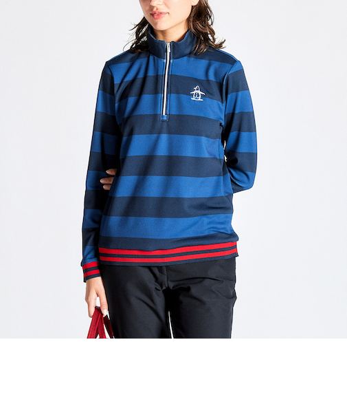 『SEASON COLLECTION』HEAT NAVIボーダーハーフジップ長袖シャツ