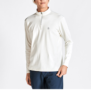 『SEASON COLLECTION』ストレッチ裏起毛ハーフジップ長袖シャツ