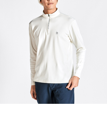 『SEASON COLLECTION』ストレッチ裏起毛ハーフジップ長袖シャツ