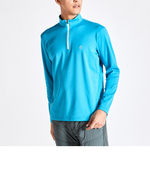 『SEASON COLLECTION』ストレッチ裏起毛ハーフジップ長袖シャツ