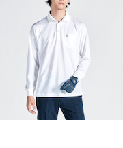 『SEASON COLLECTION』吸汗速乾ペンギンジャカード長袖ポロシャツ