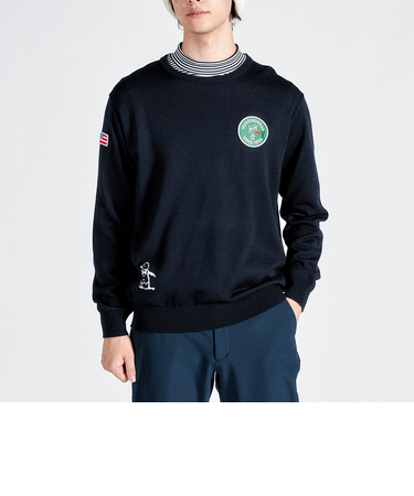 『SEASON COLLECTION』吸湿発熱ワッペンセーター