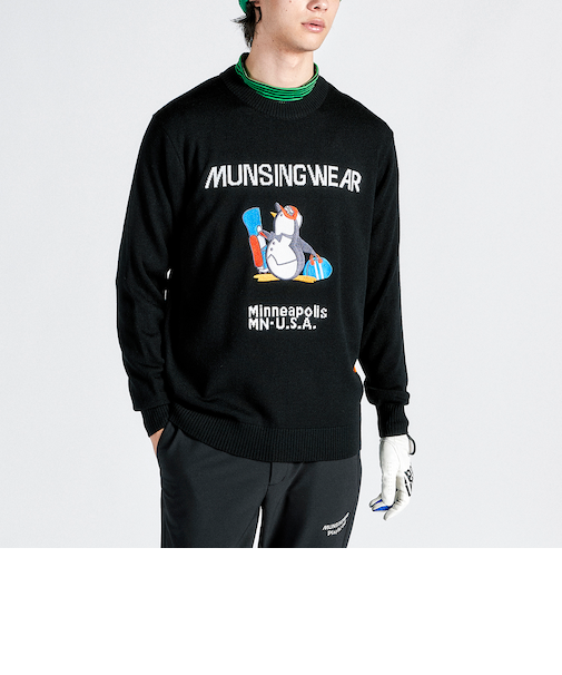 『ENVOY』ペンギンアップリケ刺繍クルーネックセーター