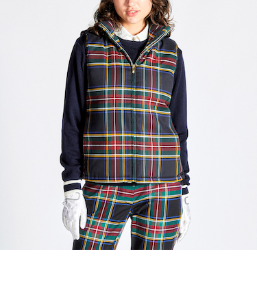 『SEASON COLLECTION』HEAT NAVI 先染めチェック中わたベスト