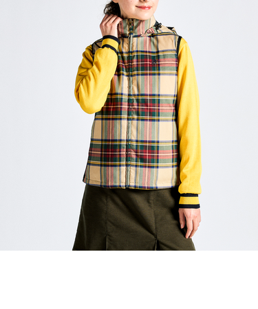 『SEASON COLLECTION』HEAT NAVI 先染めチェック中わたベスト