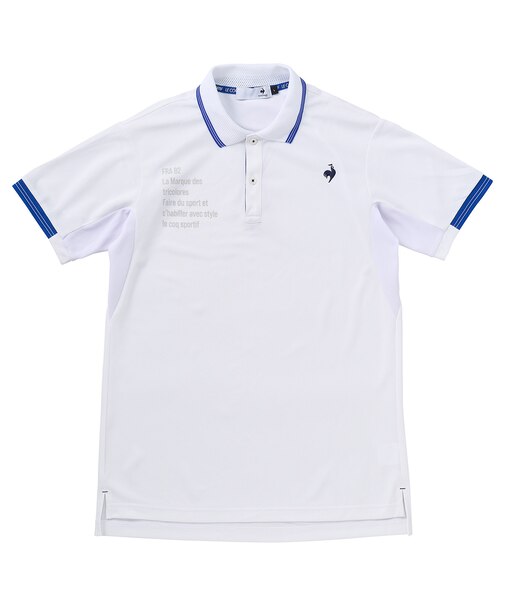 部分メッシュ　ベーシックデザイン半袖ポロシャツ