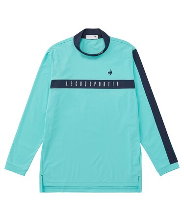 長袖モックネックシャツ