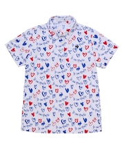 ニワトリハート半袖シャツ