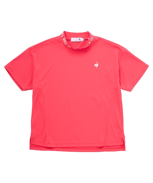 （ワイドシルエット）モックネック半袖シャツ